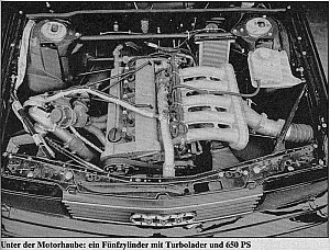 ['under the hood: A 5cylinder turbo with 650PS']