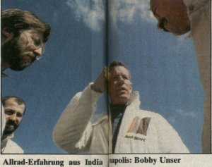 [The driver of the beast: Bobby Unser]